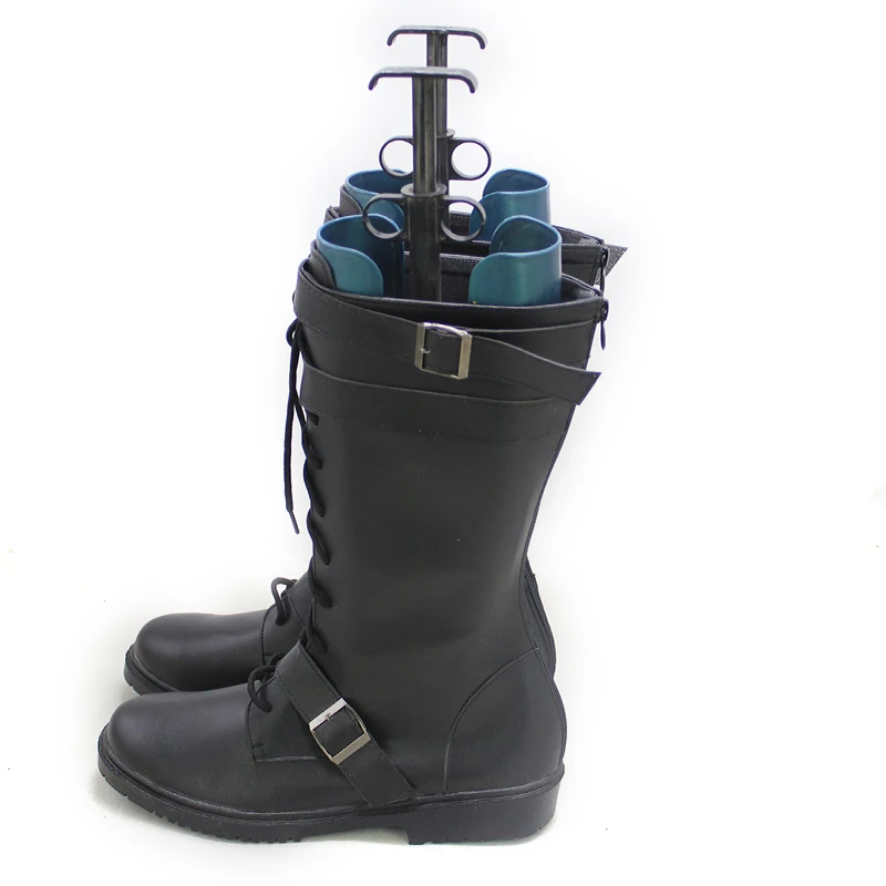 カール・ハイゼンベルクコスプレ靴ゲームバイオハザードレジデントビレッジロールプレイ黒人工皮革ブーツ男性用