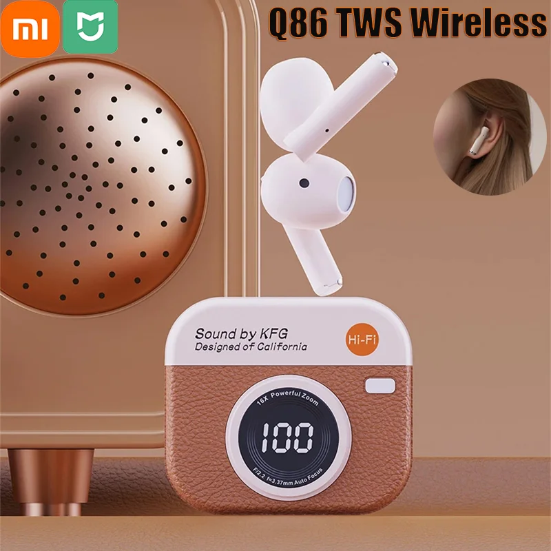 سماعات أذن Xiaomi MIJIA Q86 TWS اللاسلكية مع 5.4 بلوتوث 36 ساعة تشغيل سماعات أذن رياضية مع سماعات رأس وميكروفون بشاشة LED