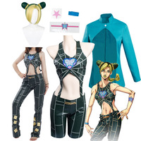 JoJo Anime Bizarre Adventure Stone Ocean Jolyne Cujoh Cosplay Wig Coat Women Costume Adult Girl Disguise Suit Halloween Carnival