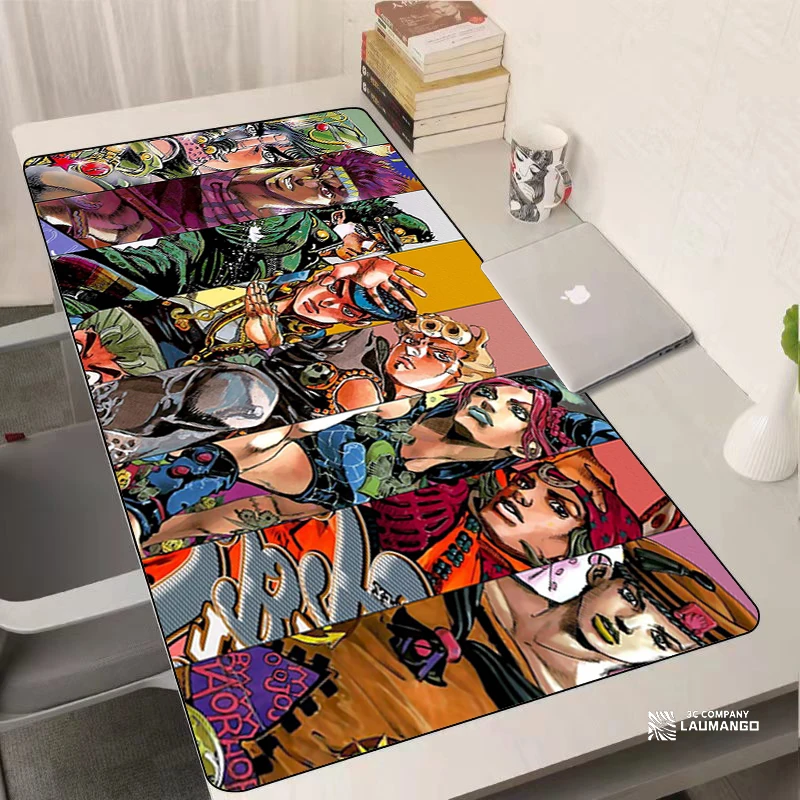 

PC Gamer Joseph Joestar Mouse Pad Cabinet Keyboard Gaming Accessories Jojo Bizarre Adventure Laptop Rug Large Lock Edge Mousepad