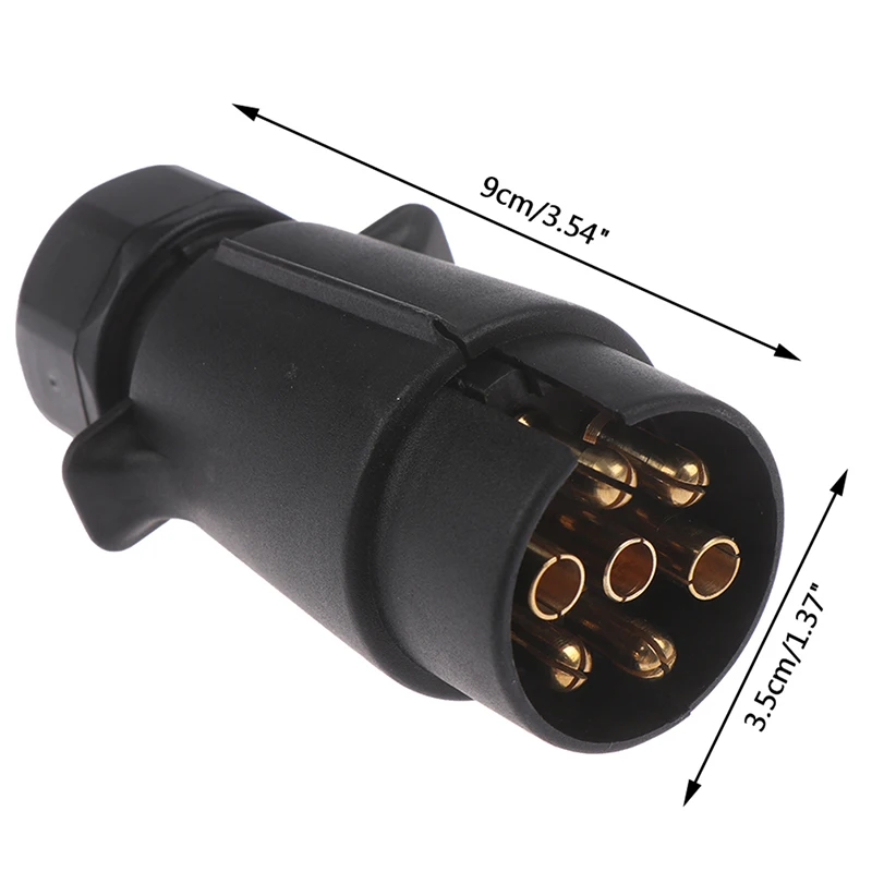 موصل قابس السيارة الأوروبي القياسي المستدير ، مقابس مقبس 7 دبوس للمقطورات ، 12 فولت ، 7 طرق