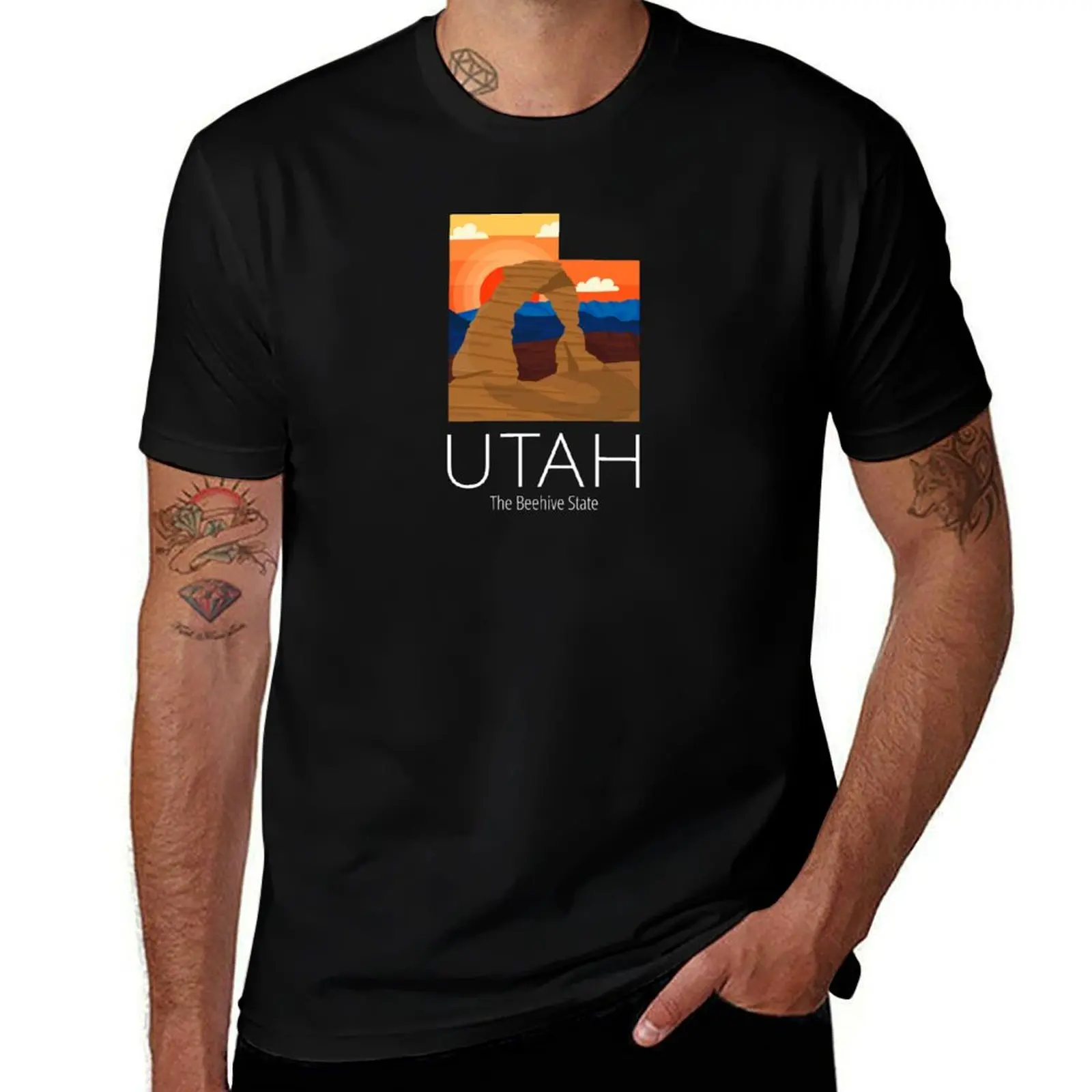 

Utah Proud State Motto The Beehive State product T-Shirt man t shirts high quality luxury brand man t shirt summer