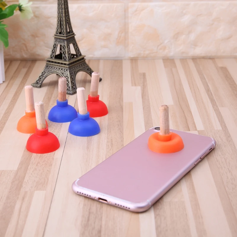 Mini Colorful Toilet Plunger Holder Sucker Stand For Mobile Phone for Psp