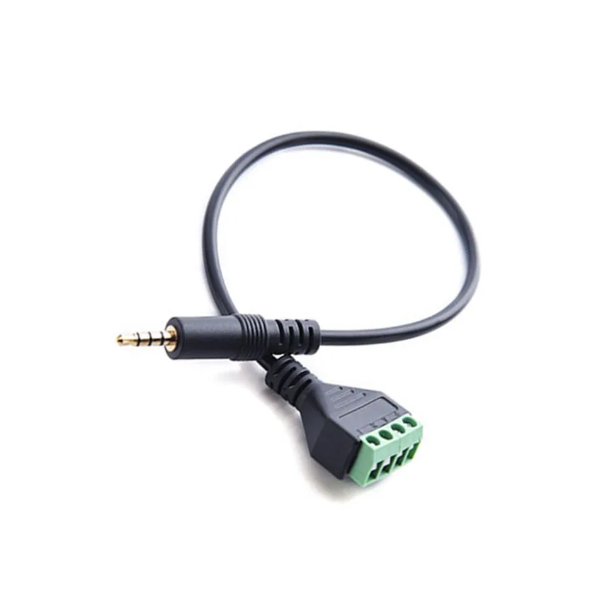 3.5mm TRRS Male to 4-Core Stereo AV 4 Screw Terminal Balun Connector Cable Speaker Cable Adapter view 5
