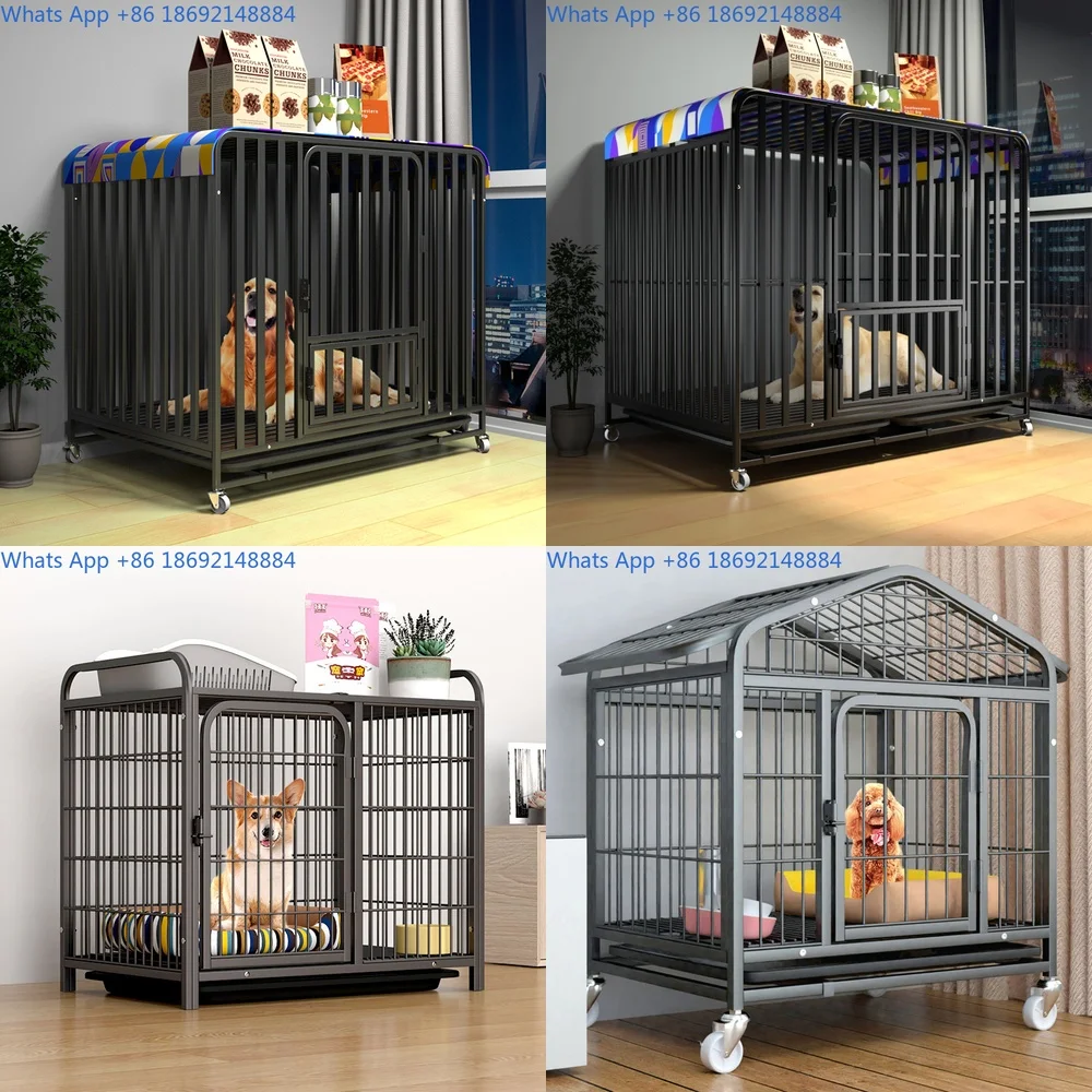 

Large Dog Cage with Separate Toilet Indoor Pet Enclosure for Border Collie Labrador Golden Retriever