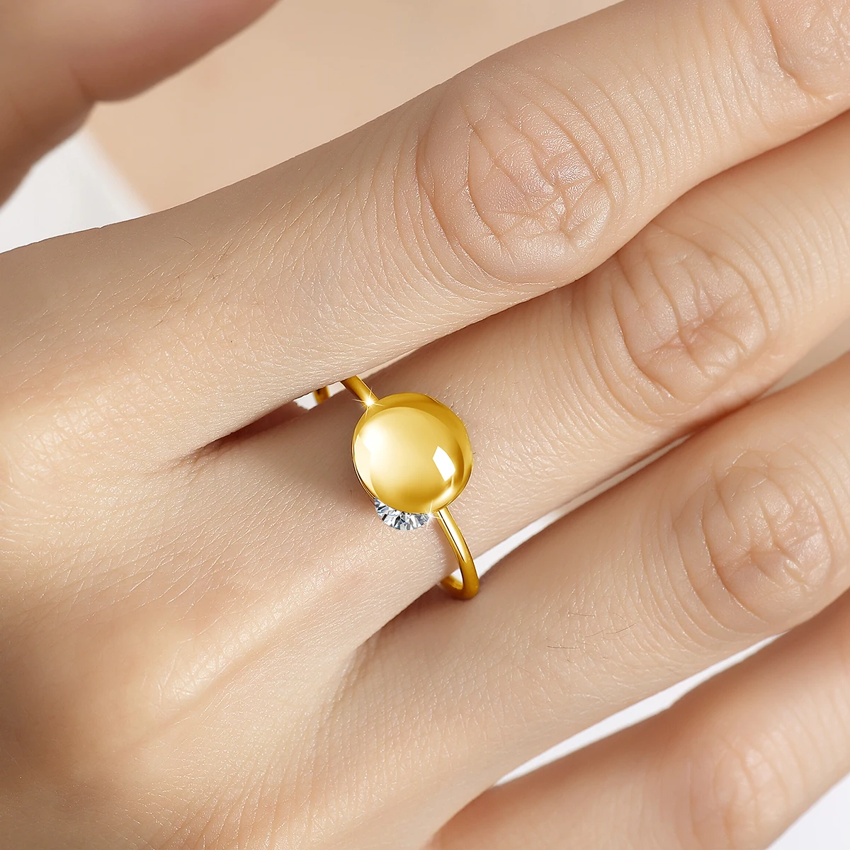  925 Silber 1CT Moissanit Muschelringe für Frauen 18K Goldfarbe Kleine Offene Ringe Damenschmuck Hochzeitsgeschenke Neu Trendig – Detail 6