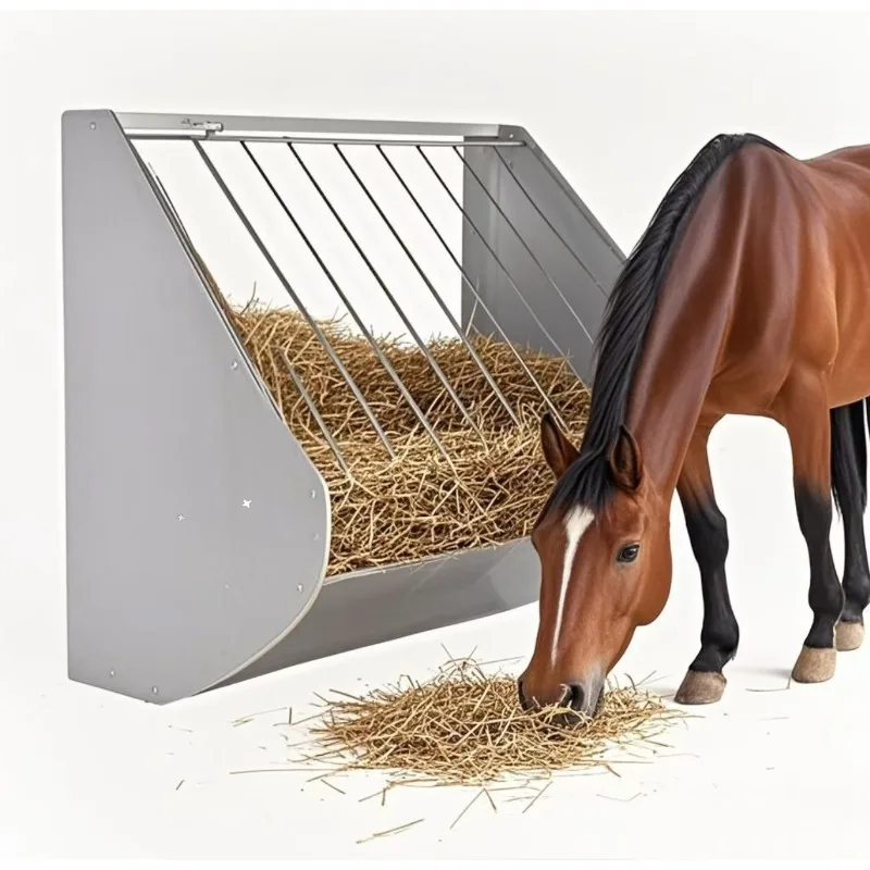 

Регулируемая настенная кормушка из оцинкованной стали для сена и зерна, для коз и лошадей, из листового металла