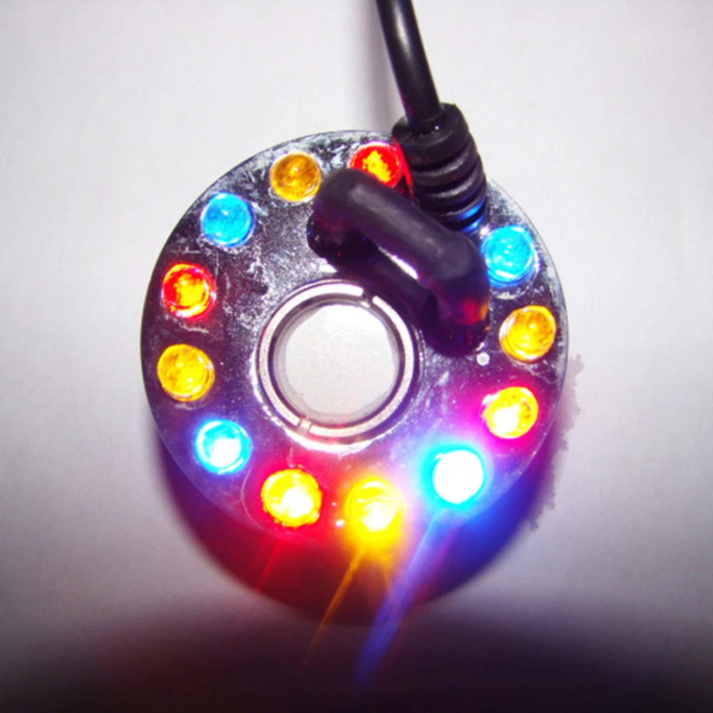 Lâmpadas Led Coloridas Fabricante de Névoa Ultra-sônica Lagoa de Fonte de Água Umidificador de ar Jardim ao ar Livre Ferramenta de Pulverização 12