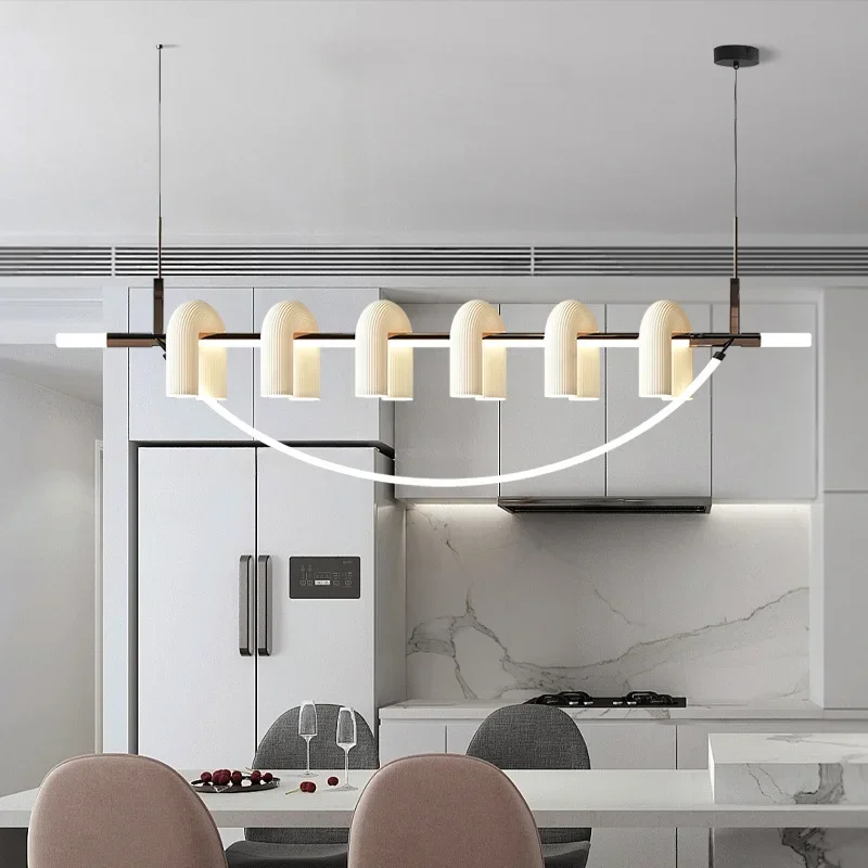 

1Light French Cream Style Simple Dining Room Chandelier Modern Designer Living Room Island Table Tea Room Bar Counter Long.