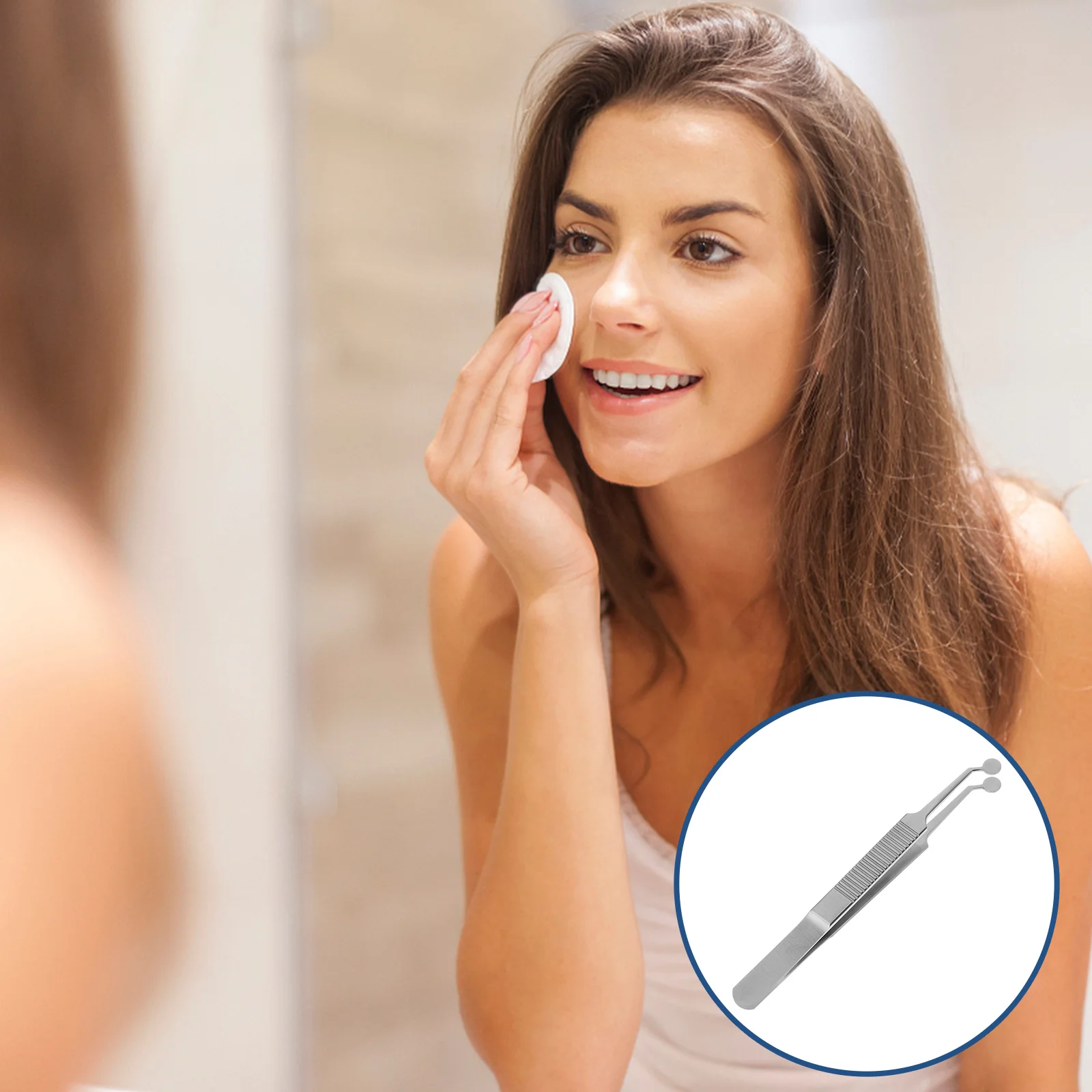 

Stainless Steel Eyelid Massage Tweezer Durable Practical Long Lasting Use Comfortable Grip Non Slip Matte Surface Smooth