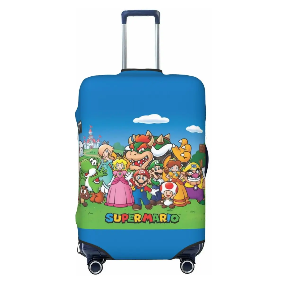 

Custom Cartoon Super Mushroom Game Marios Luggage Cover Cute Suitcase Protector Covers Suit For 18-32 inch