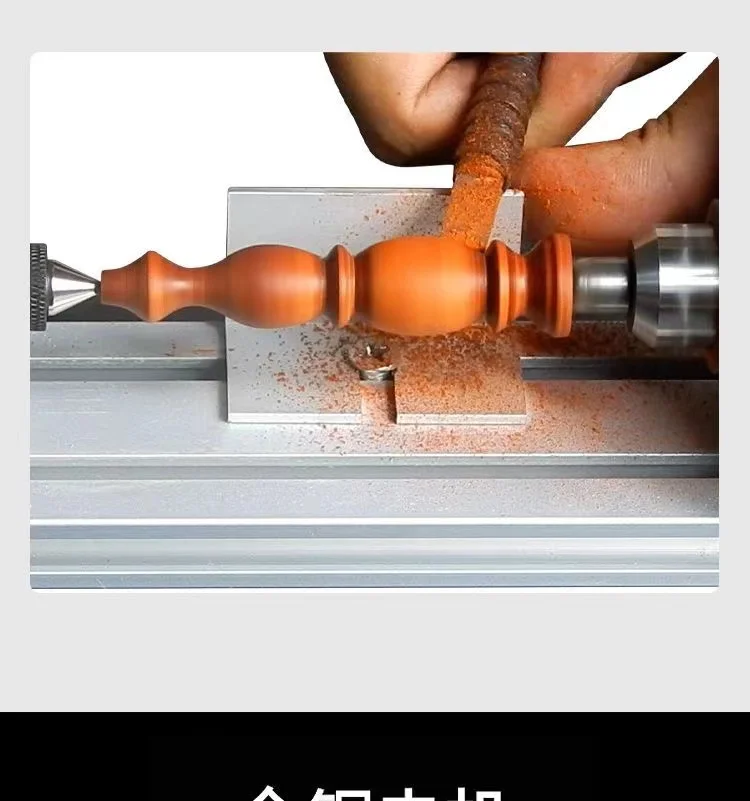 Minimáquina de torno de madera, pulidora de cuentas, taladro de madera, herramienta rotativa, bricolaje, carpintería, torno de perlas en miniatura