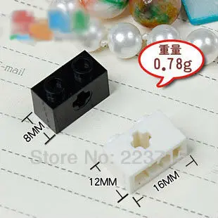 32064 50pcs *Brick 1X2 W. Cross Hole* DIY enlighten block bricks,Compatible With  Assembles Particles