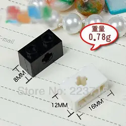 32064 50pcs *Brick 1X2 W. Cross Hole* DIY enlighten block bricks,Compatible With Assembles Particles