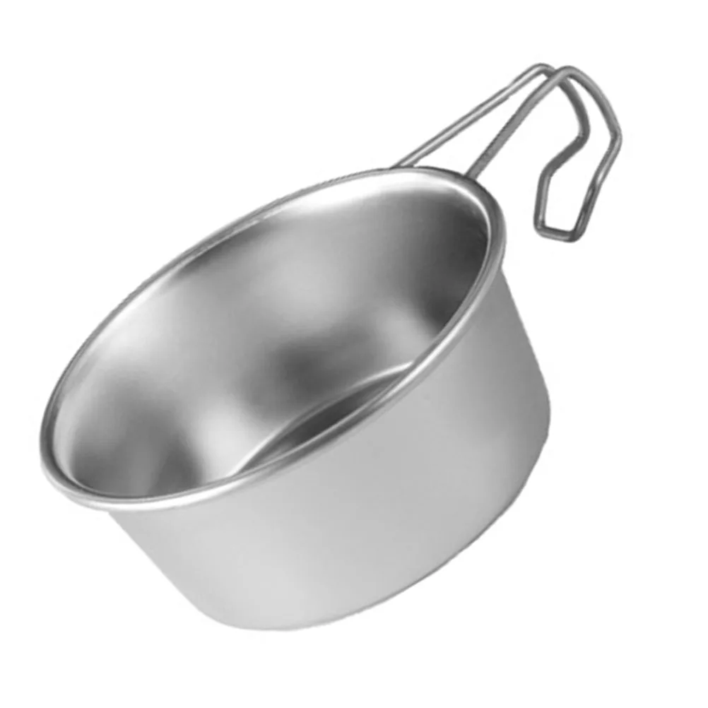 

Camp Bowl Stainless Steel Soup Cup with Handle Lightweight for Camping Hiking Picnic Outdoor Portable Coffee Water