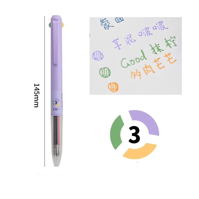 3-farbiger Gelstift, kreative koreanische Einfachheit, fester bunter Gelstift, niedliches Briefpapier, Scrapbooking, Gelstift, schöner Studentenbedarf – Detail 10
