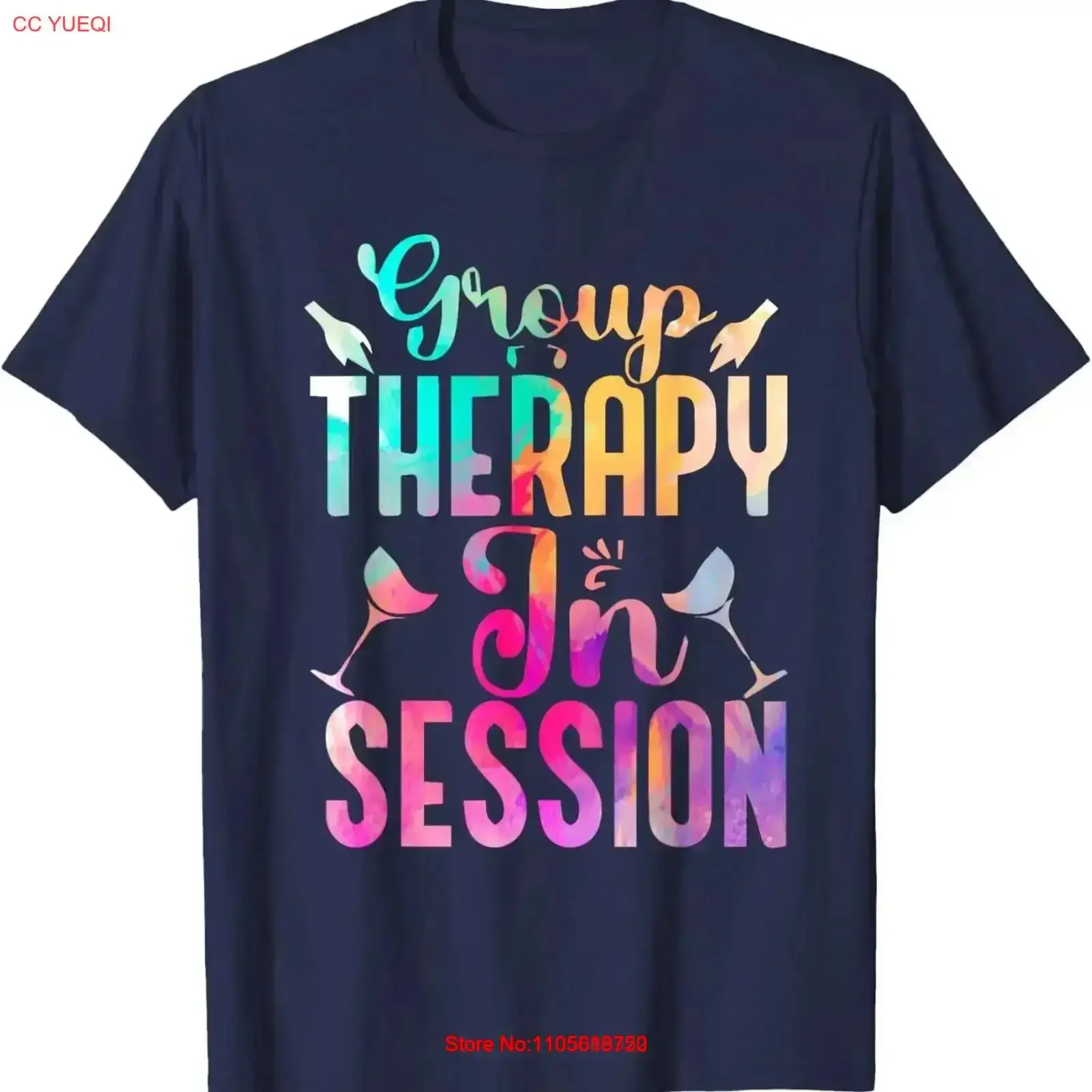 Wine Lovers Group Therapy in Session Funny Drinking T Shirt vintage Washed Casual Slightly Versatile Comfortable Soft homme