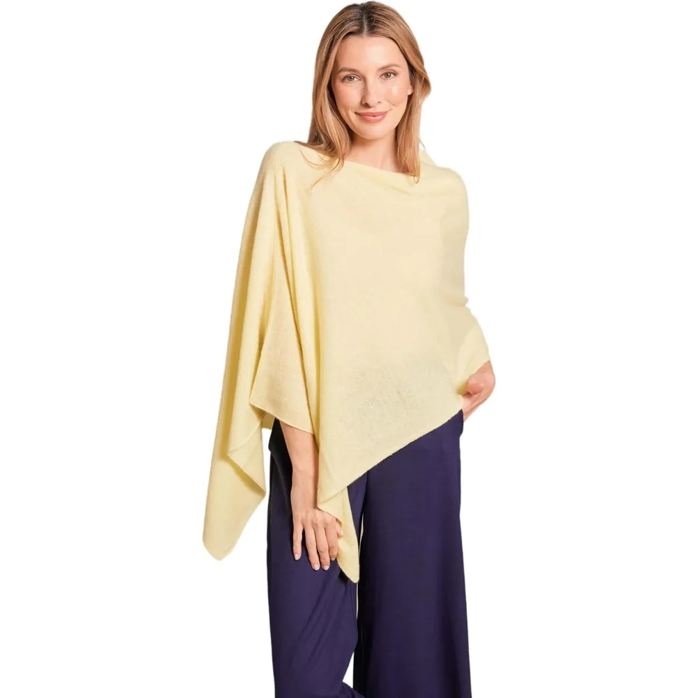 معطف كشمير 100% فاخر - فستان علوي خفيف الوزن وناعم ومريح - غلاف كشمير متعدد الاستخدامات - هدية مثالية لها