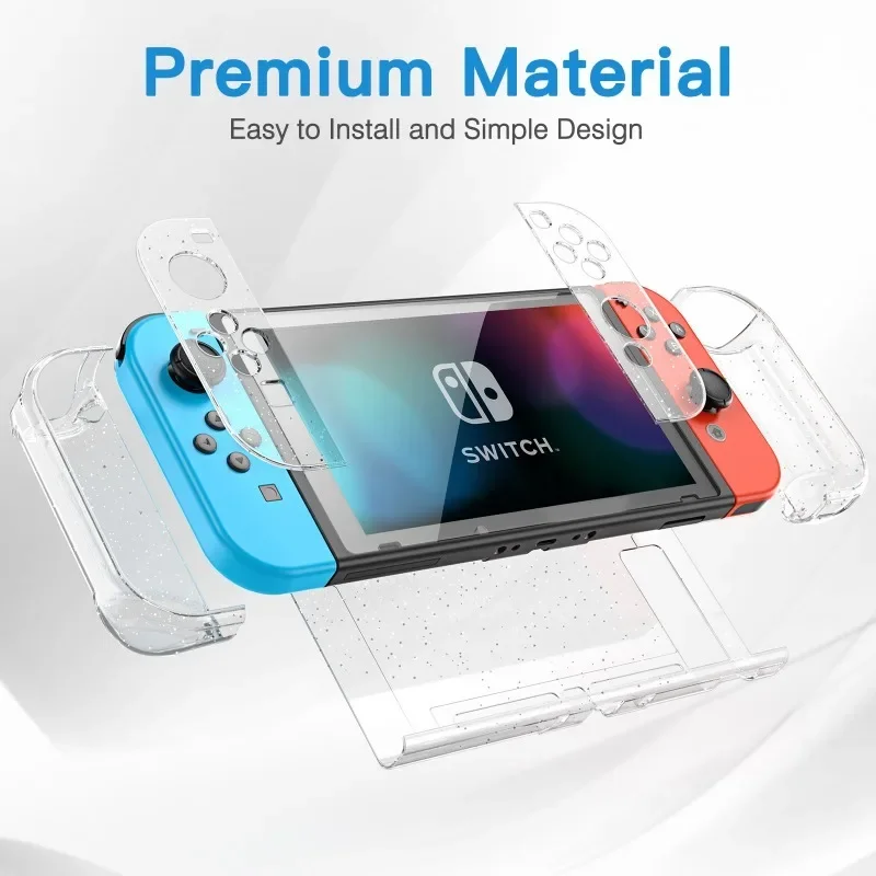 Switch Case Compatible with Nintendo Switch, Dockable Protective PC Cover Case for Nintendo Switch with Screen Protector