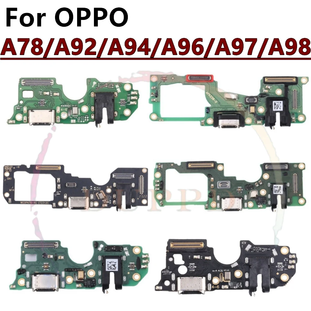 Original For OPPO A98 A97 A96 A94 A92 A92S A78 4G 5G Fast Charging Type-C USB Connector Board Dock Flex Cab