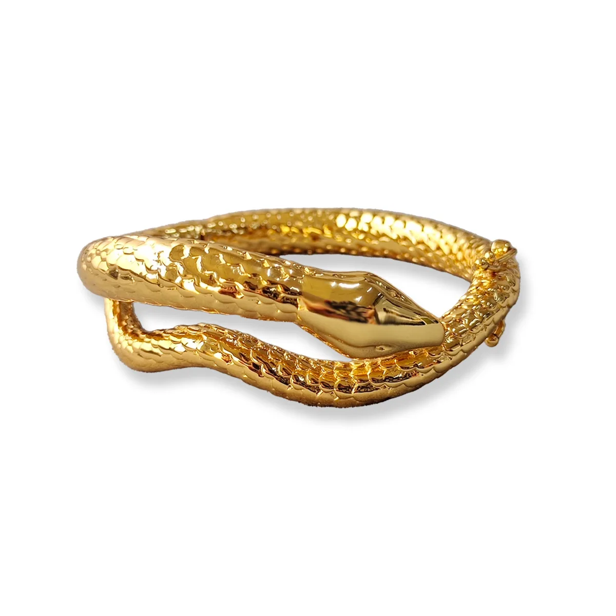 

Europe Designer Style Brass Plated 18K Gold Vintage Snake Bracelet Women High Quality Jewelry Accessories Trend