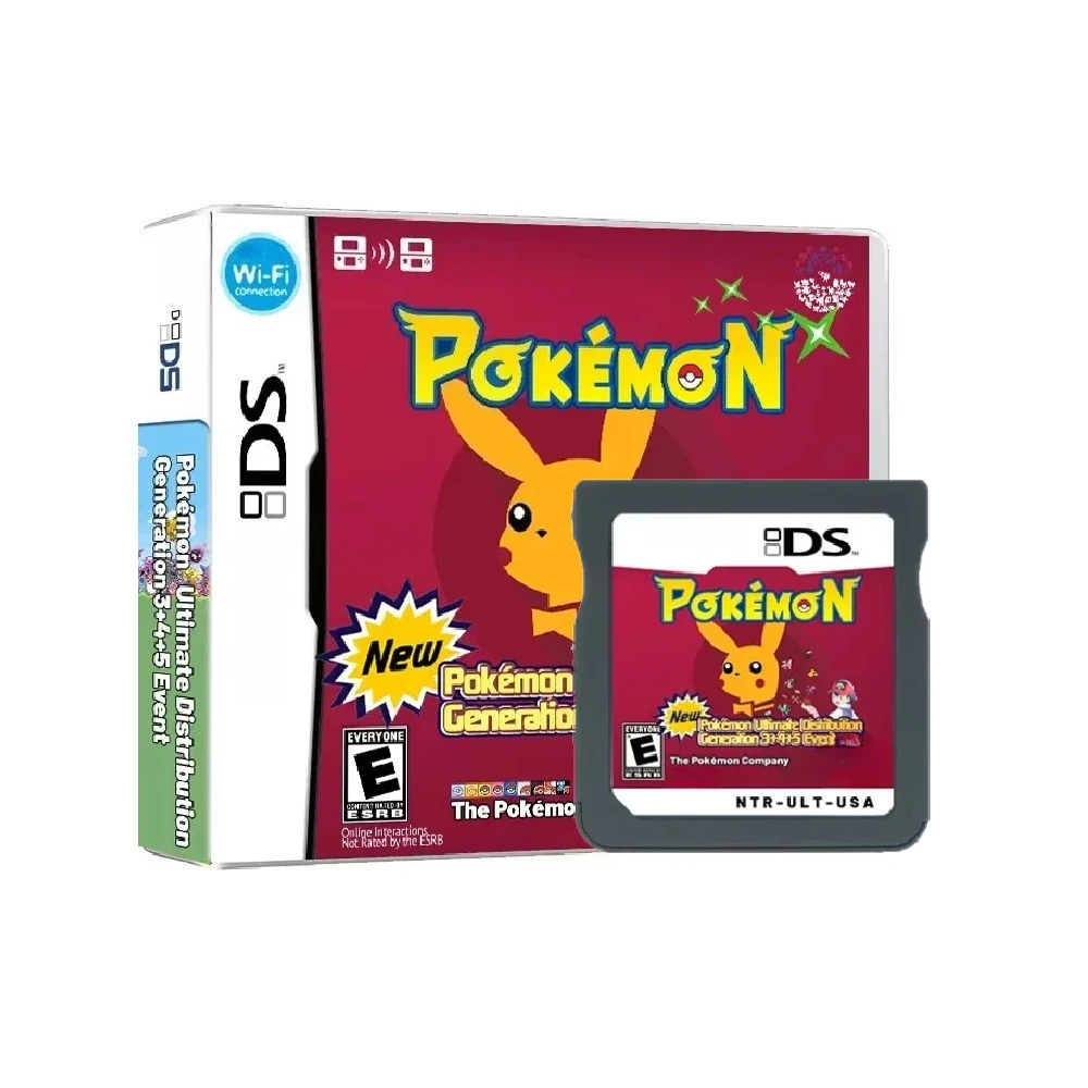 

NDS Game Cards New Pokémon Ultimate Distribution Generation 3+4+5 Event Cards Video Game Cartridges