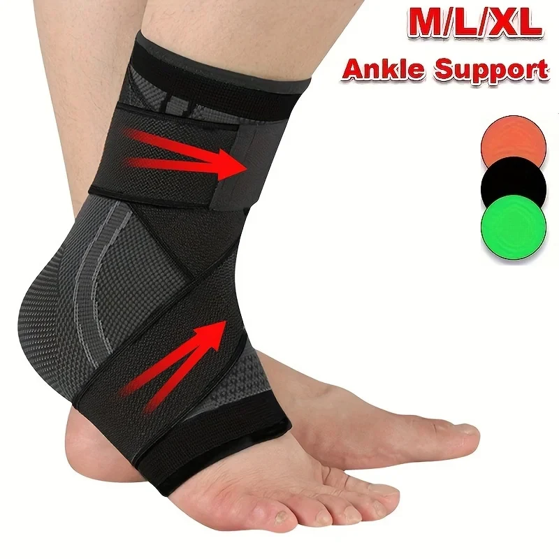 1Pc Ankle Support Brace With adjustable straps, Best Ankle Compression Support Brace for Foot and Heel