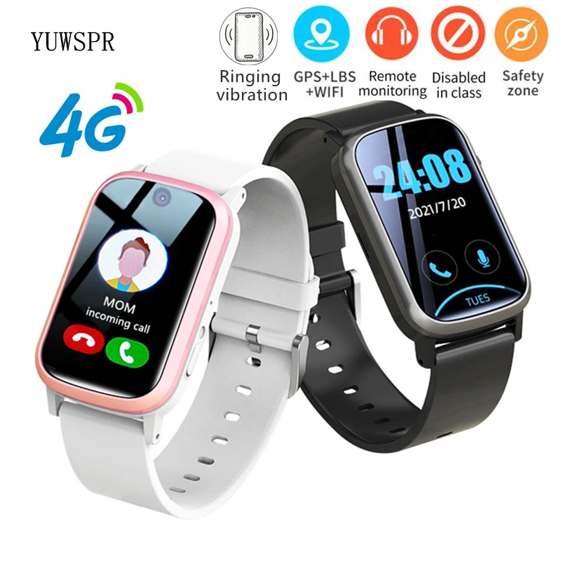 4G Kids Smart Watches Phone GPS LBS WIFI Real-Time Location Ringing Vibration Camera Video Call Nano SIM Tracker Clock FA92