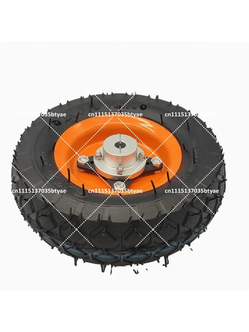 スマートカーシャーシ用6インチ（150mm）ヘビーデューティー空気入りタイヤ-クランプカプラー付き駆動輪（8mm-10mmシャフト）