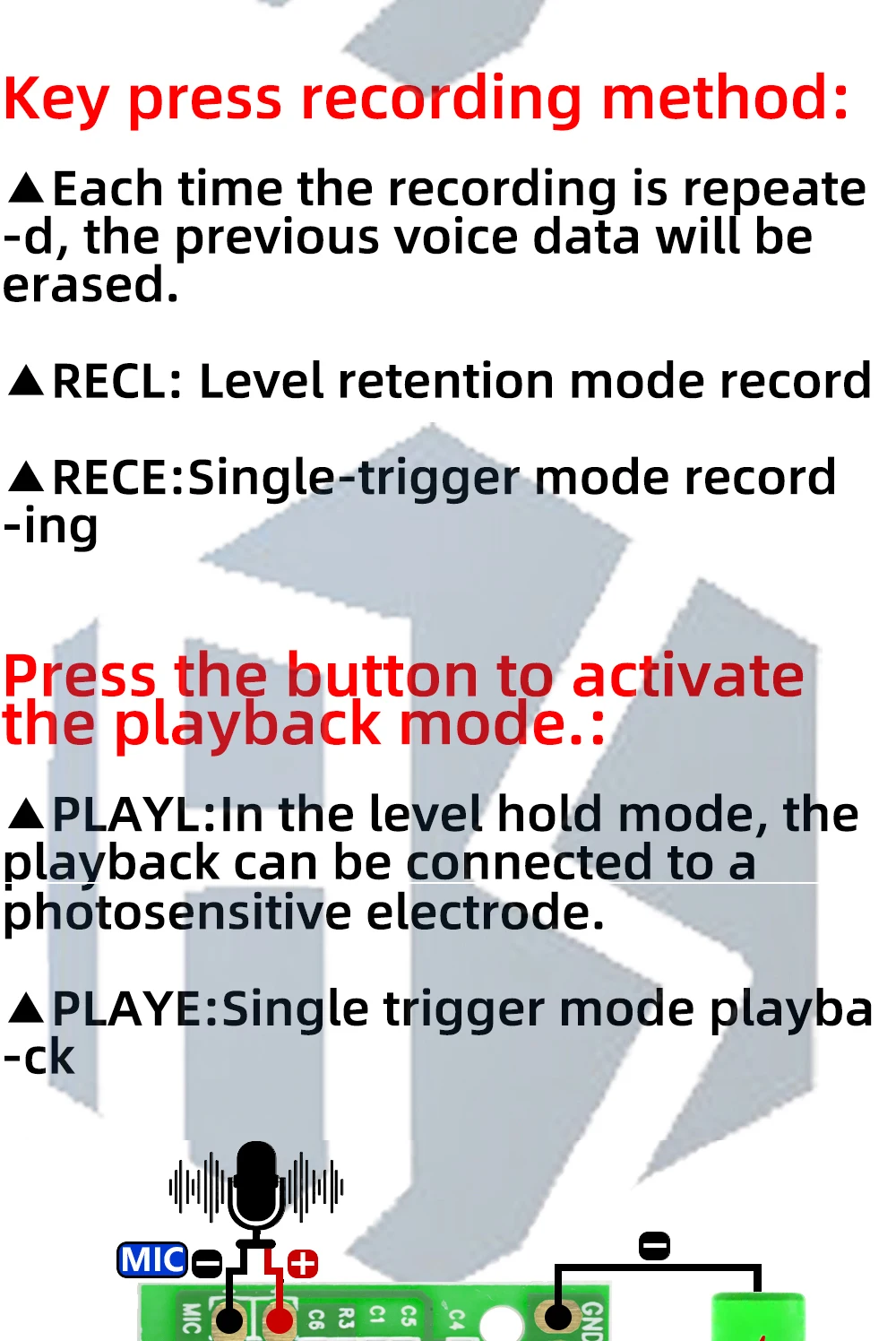 Soundmodul für elektronisches Spielzeug, IC-Chip, Diktiergerät, 30 Sekunden, 120 Sekunden, Aufnahmewiedergabe, sprechende Musik, Audio, aufnehmbare Tafel, Geschenk – Detail 23