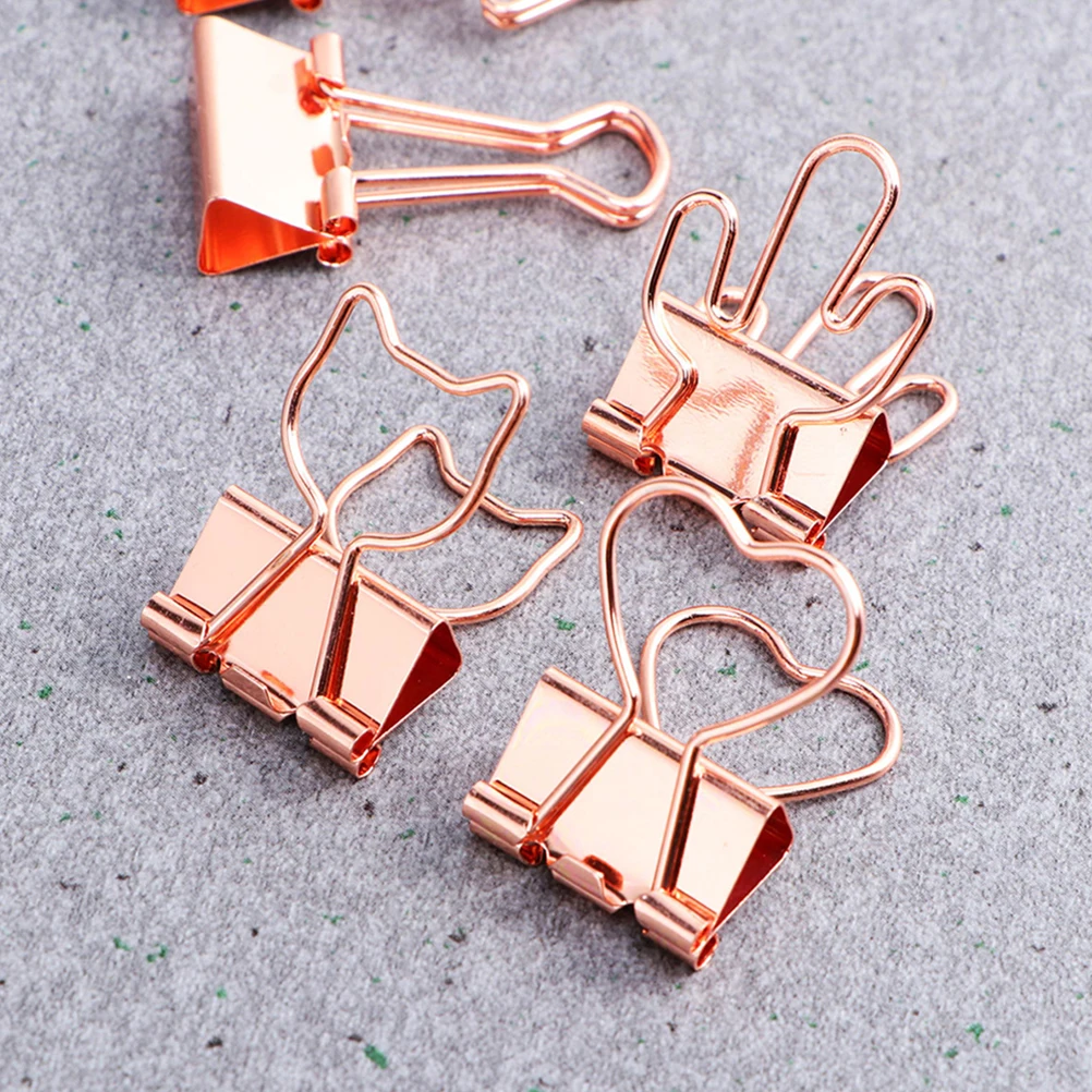 15pcs Paper Bright Color Office Supplies Multi Function File Clips Decorative Binder Clips For Home Office School Use