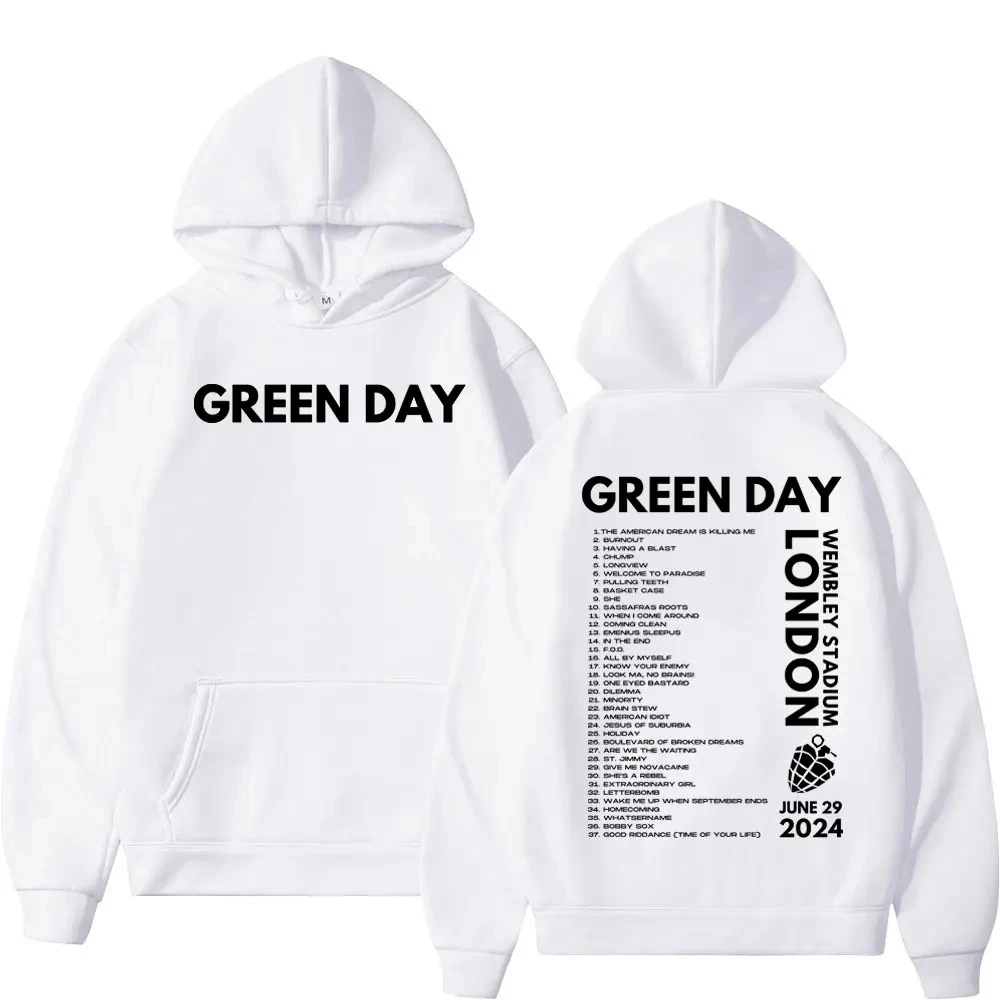 

Rock Band Green Day 2024 Tour Poster Print Hoodies Men Women Fashion Casual Sweatshirts High Quality Fleece Oversized Pullovers