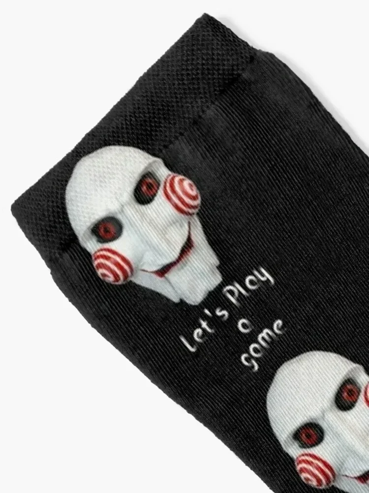 Saw movie, Halloween, custom Socks Novelties Climbing luxe Stockings Designer Man Socks Women's