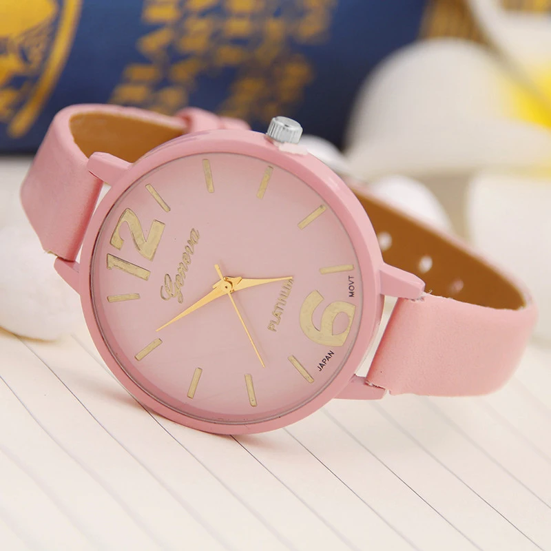 Luxury Wrist Watches Fashionable casual women Quartz Watch Small strap Big Dial Women Wathes  Ladies watch relogio feminino