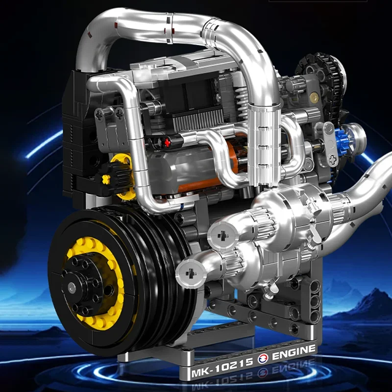 Technical Vehicle Engine DIY Toys Motorized Supercar Engine Mould King 10215 Building Blocks Assembly Engine Kids Brithday Gifts