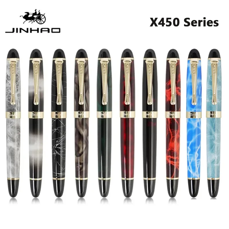 

Jinhao X450 Fountain Pen Luxury Elegant Pens 1.0mm Oblique/M Fine Iraurita Nib Writing Pens Stationery Office School Supplies