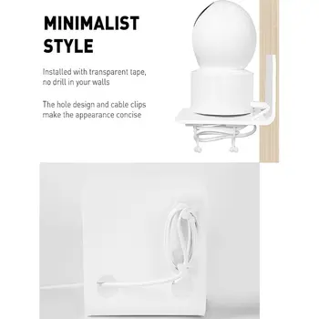 3 יחידות מדף מצלמות מעקב אקריליק דבק קיר הר מעמד אחסון מתלה לפריטים קטנים בסלון חדר אמבטיה חדר שינה 6 best sales מדפים דביקים - №6