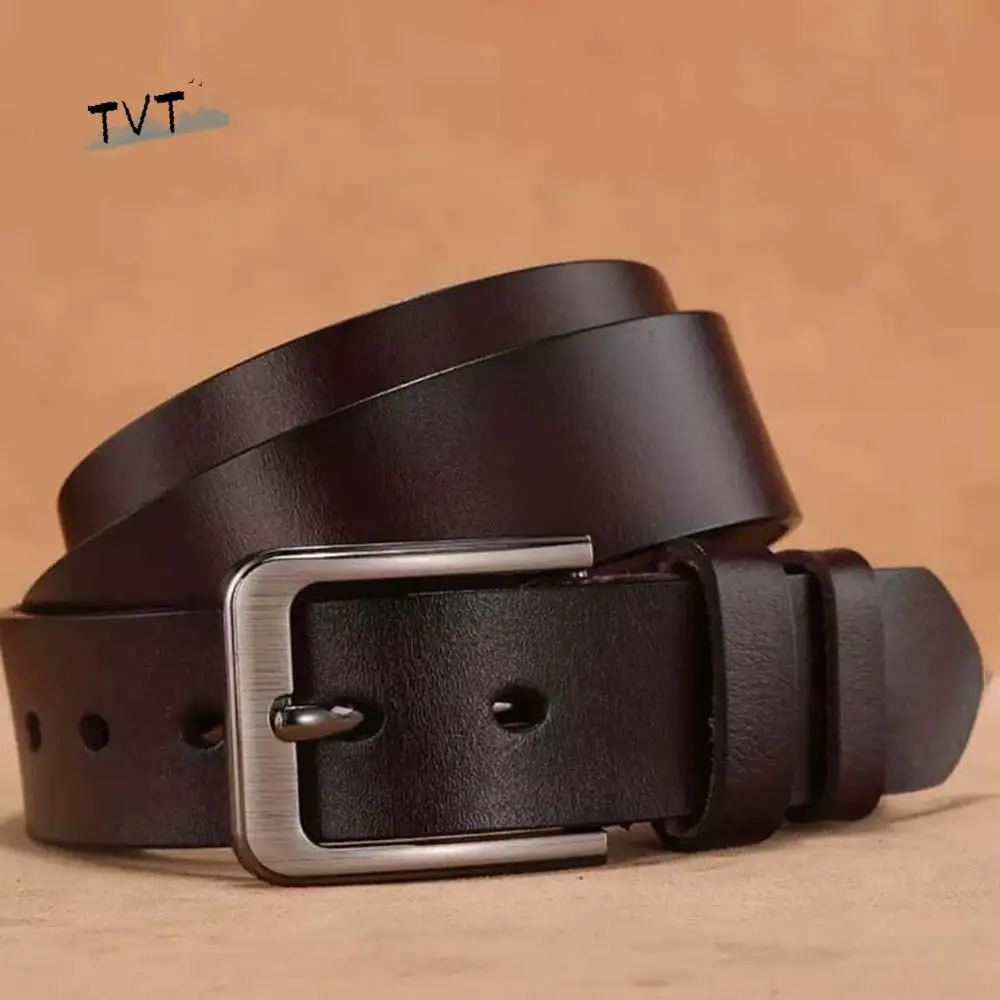 

Fashion Alloy Men Wide Belt Texture Retro PU Leather Belt Black Square Buckle Jeans Waistband Boys