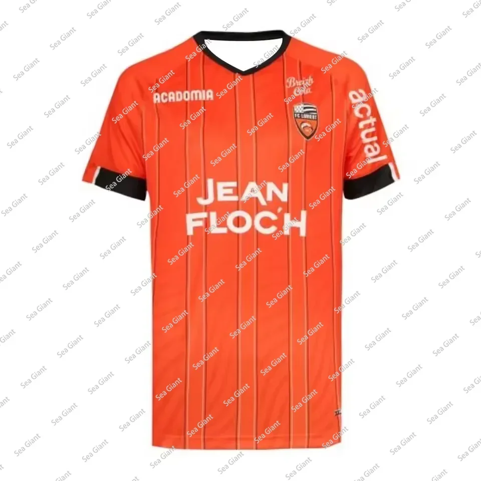 

Мужская футбольная рубашка FC Lorient 2025, молодежная детская спортивная одежда, тренировочная футбольная форма большого размера, дышащая футболка унисекс из джерси, одежда