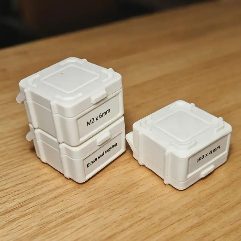 Model Accessories Mini Stackable Storage Box Dustproof Flip Lid Small Parts Organizer Container