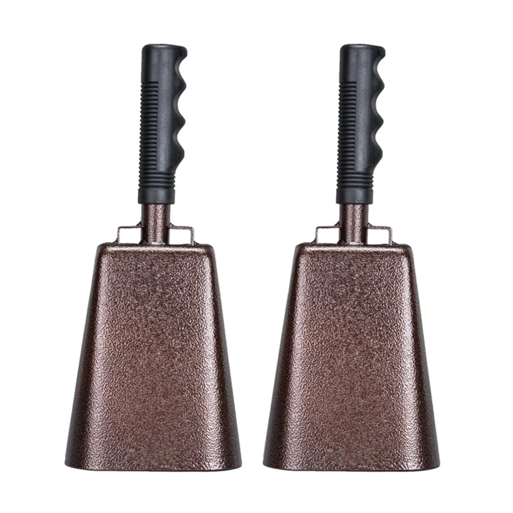 New Style Practical To Use Cow Bell Cow Bell Steel Cheering Bell Cowbell Hand Percussion Sport Events With Handle