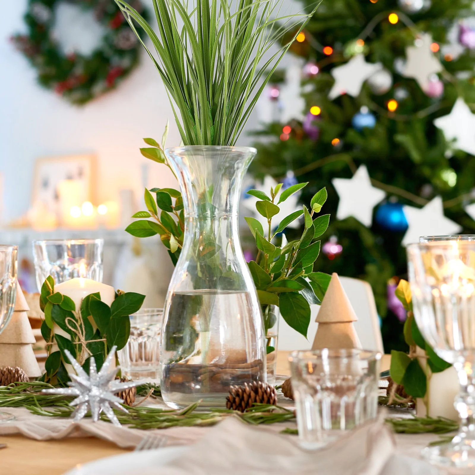 

12Pcs Artificial Grass Ornament Lifelike Simulation Plant for Home Decor Dining Table Decoration Fake Grass Outdoor Scene Craft