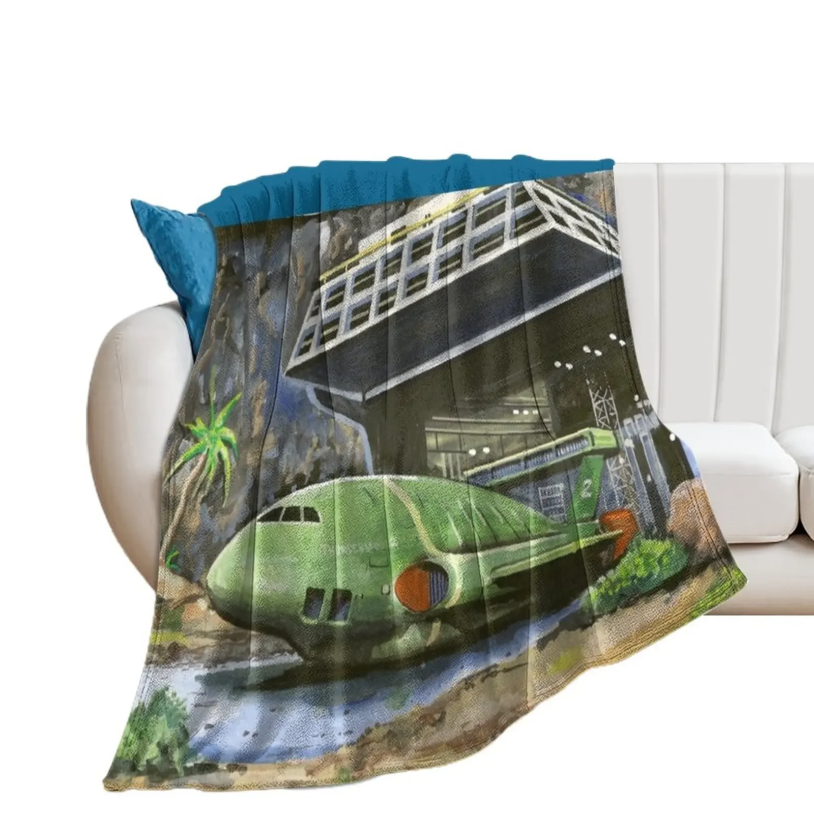 Thunderbird 2 from Thunderbirds Throw Blanket Cute Plaid Loose Travel Blankets