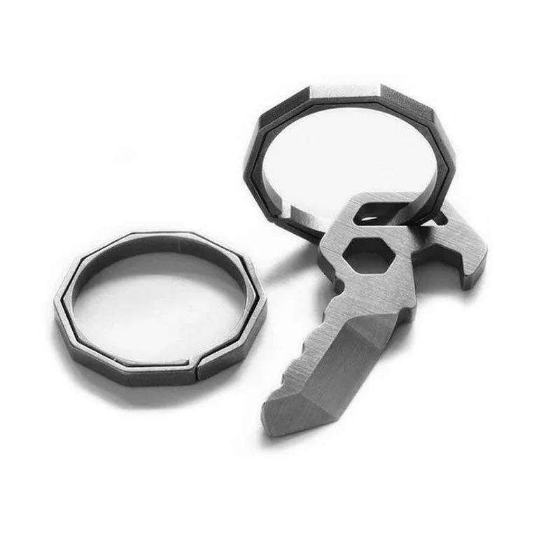 lightweight Key Ring portable high quality titanium alloy anti-rust High hardness wear resistant Stock Multifunctional 2018