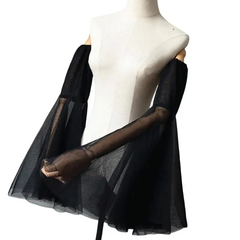 652F أكمام ذراع شفافة أنيقة للنساء مع تصميمات واسعة مثالية لفساتين الزفاف وملابس المناسبات الرسمية #5