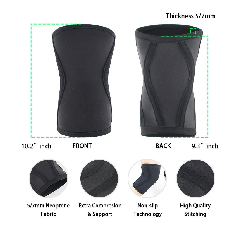 1 Pcs Squat 7mm Knee Sleeves Pad Support Men Women Gym Sports Compression Neoprene Knee Protector Sport Cross Fit Weightlifting