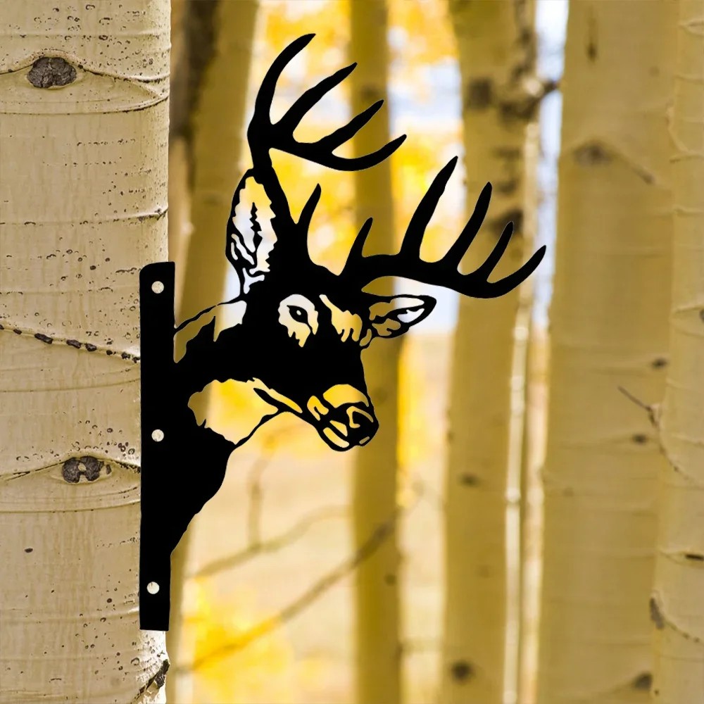 Fascinating Deer Shape Iron Silhouette Wall Decoration – Lend Rustic Charm to Your Garden. Intriguing for Garden Party