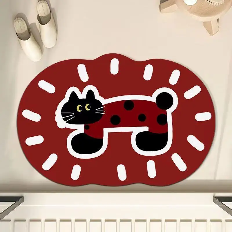 

Home Bathroom Anti-Slip Mat Absorbent Quick Dry Pad Toilet Shower Diatom Mud Floor Mat Bathroom Waterproof Pad