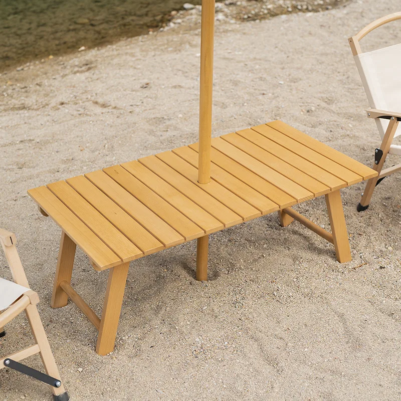 Outdoor travel home simple portable umbrella beech folding tables and chairs stall rental house camping tables and chairs
