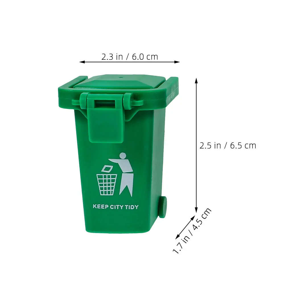 Mini cubo de basura con tapa para escritorio, cocina, oficina, almacenamiento de papelería, pequeño cubo de basura multiusos, 8 Uds.